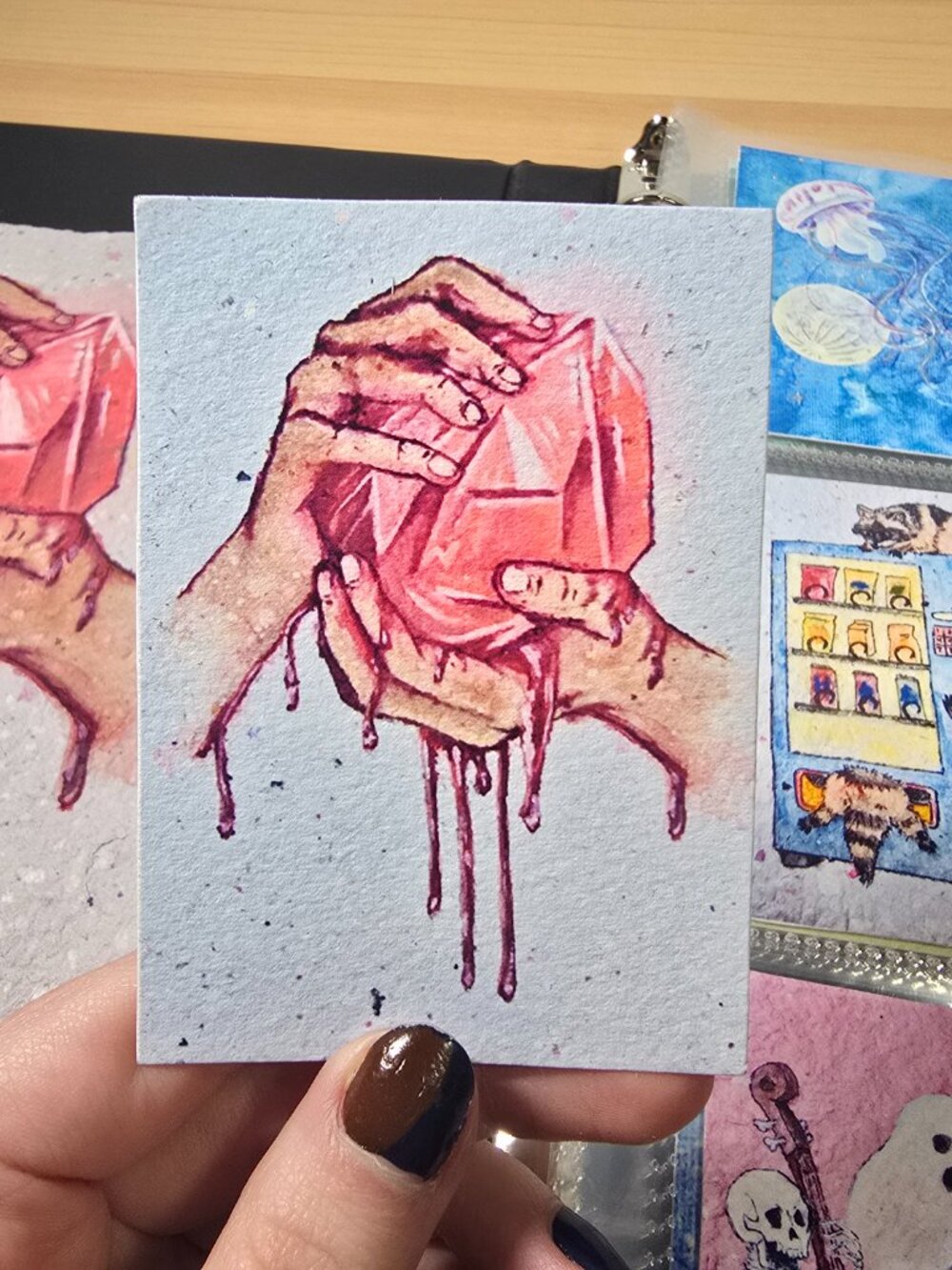 Jewel Heart Mini Art 💎❤️ Love Obsession Devotion Print (Signed)